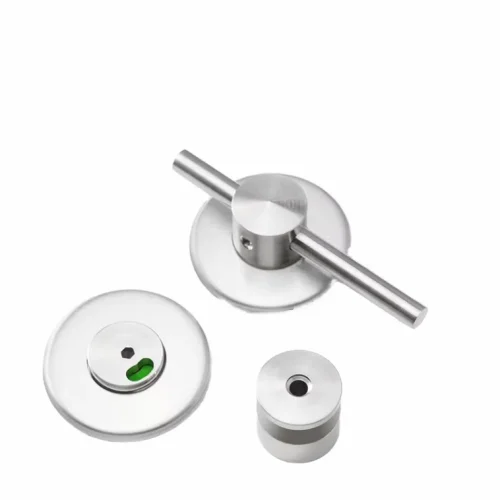 Public Toilet Partition Flat Door Lock Hardware Accessories Bathroom Door Pole Lock Partition Hardware Toilet Door Accessories