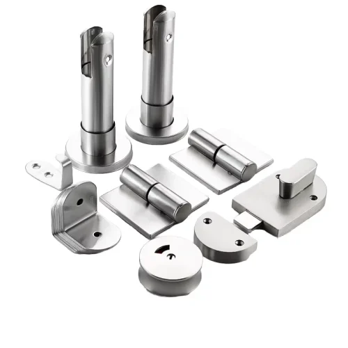 High-End 304 Stainless Steel Toilet Partition Hardware Accessories Public Professional Anti-Corrosion Cast  Toilet Partition