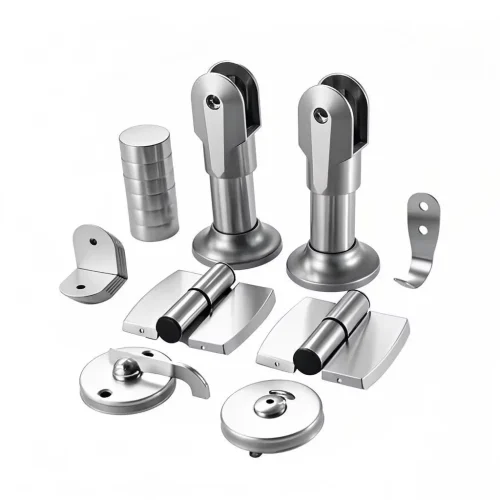 Stainless Steel  Toilet Partition Hardware Accessories for  Hotel Use Includes Bracket Handle Hinge Angle Code