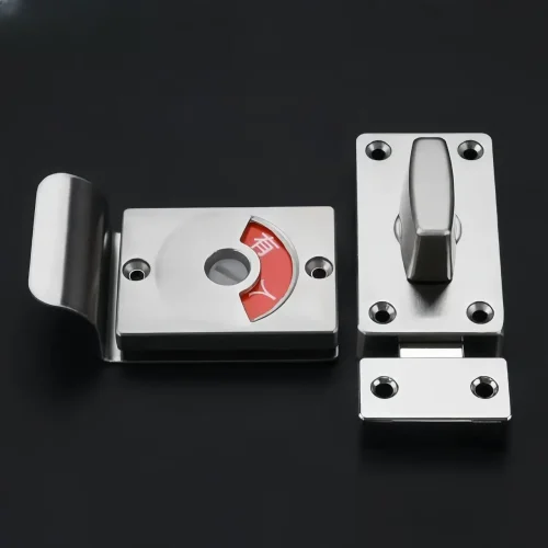 High-Quality Public Toilet Partition Hardware Accessories Stainless Steel Unmanned Indicator Lock for Toilet Door