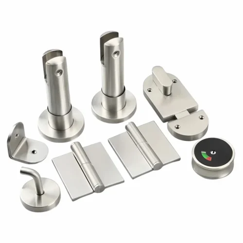 Heavy-Duty 304 Stainless Steel Bathroom Partition Hardware Kit Secure and Long-Lasting Fittings for Commercial Restrooms
