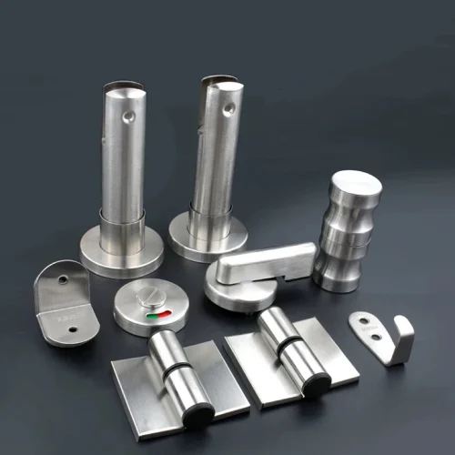 304 Stainless Steel High-quality Toilet Cubicle Accessories Public Bathroom Toilet Door Hinge and Partition