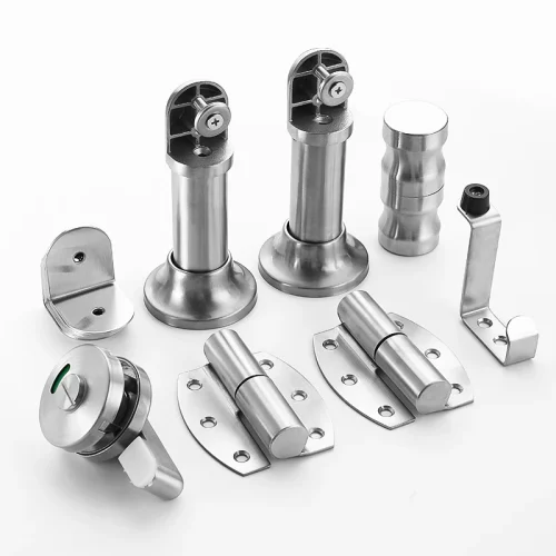 High Quality Precision Casting 304 Stainless Steel Public Toilet Partition Hardware Washroom Partition Accessories