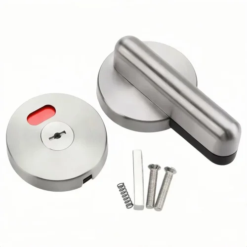 Precision Cast Public Toilet Partition Hardware Accessories 304 Stainless Steel Toilet Door Indicator Lock