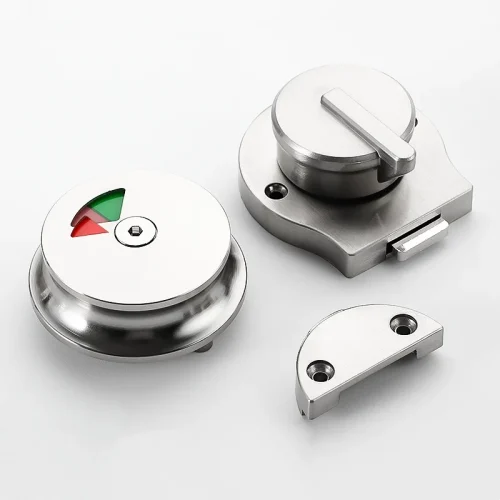 High-Quality Zinc-alloy Unmanned Latch Lock Public Toilet Partition Hardware Accessories with Door Indicator for Bathroom Use