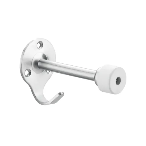Professional Anti-Corrosion 304 Stainless Steel Toilet Partition Hardware Hook Spring Buffer Anti-Collision Door Coat Hook