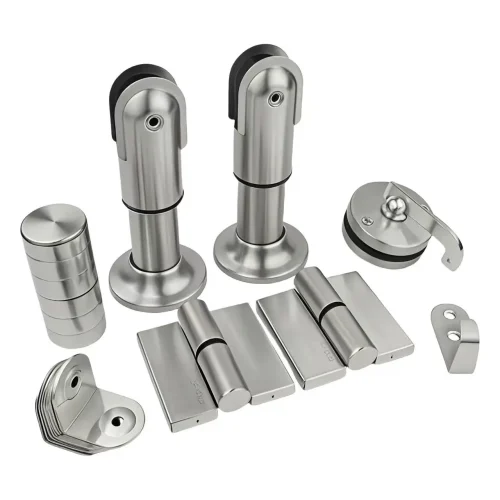 Professional Anti-Corrosion Toilet Partition Hardware Accessories 304 Stainless Steel Public Toilet Corner Code Hinge Door
