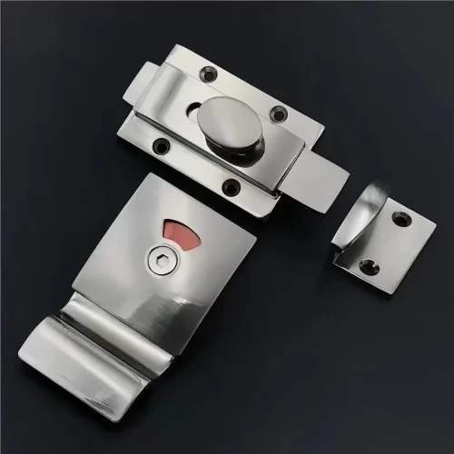 High-Quality Stainless Steel Public Toilet Partition Hardware Unmanned Indicator Lock Latch Door Lock Accessories