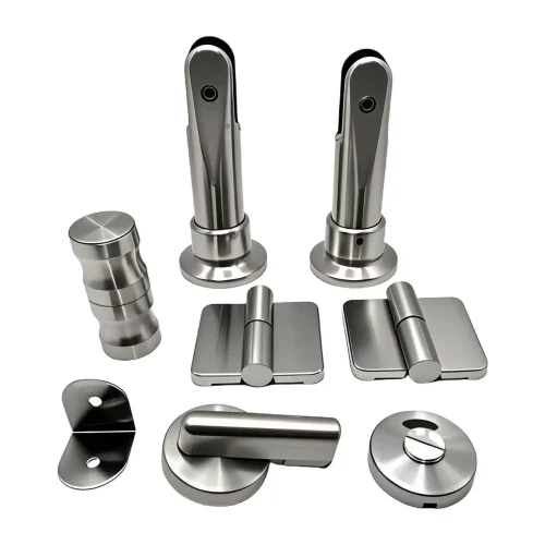 Heavy 304 Stainless Steel Washroom Indicator Lock Toilet Partition Hardware Perfect for High-End Hotels and Corporate Offices