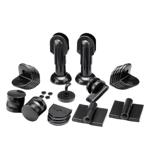 High-Quality Nylon Plastic Toilet Partition Accessory  Public Bathroom Partition Support with Foot Hinge Indicator Lock Handle