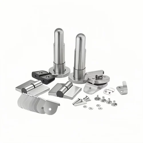 304 Stainless Steel Toilet Partition Hardware Kit Toilet Partition Hardware Suit for Hotel Bathroom Door Lock Hinge Support Feet