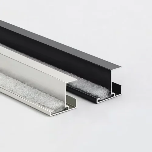 H-Type Bathroom Partition Accessories Aluminum Alloy Door Edge Strip with Sound Damping Buffer Anti-Collision Feature
