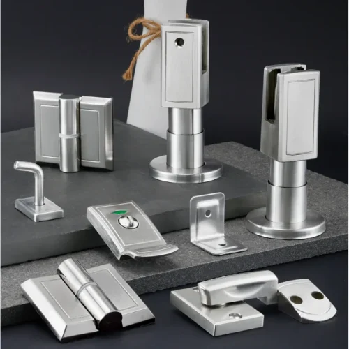 High-qualitly Zinc Alloy Public Toilet Partition Hardware for Hotel Apartment Bathrooms Toilet Cubicle Use