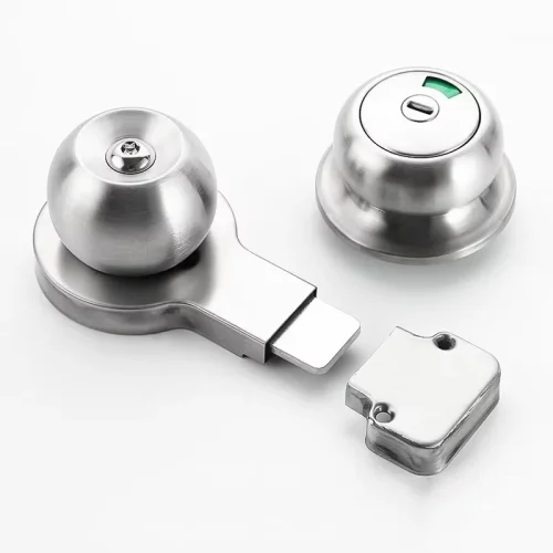 Public Toilet Partition Lock Alloy Lock  Heavy Zinc-Alloy Unmanned Latch Lock for Toilet Partition  Hardware