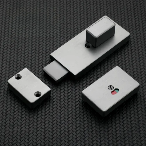 Modern Design Public Toilet Partition Door Lock with Pull Indicator Rustproof Aluminum Alloy Bathroom Hotel Hardware Locks