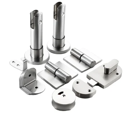 304 Stainless Steel High-End Toilet Partition Hardware Accessories Public Bathroom Toilet Door Hinge and Partition