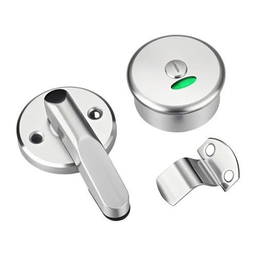 304 Stainless Steel Public Toilet Partition Hardware Accessories Bathroom Door Lock with Indication for Public Toilets