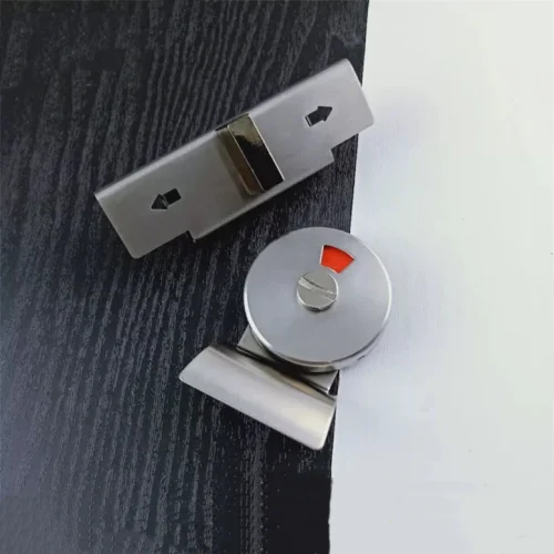 304 Stainless Steel Toilet Partition Hardware Public Toilets Unmanned Indicator Lock Door Toilet Partition Fitting Door Lock