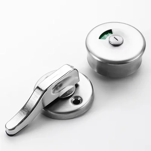 304 Stainless Steel Public Toilet Partition Door Lock Hardware for Toilet Partition Use Thickened High-End Indicator Lock