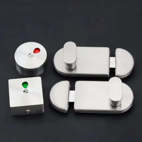304 Stainless Steel Indicator Lock for Public Toilet Partition Door Heavy Duty Lock for Toilet Partitions Hardware