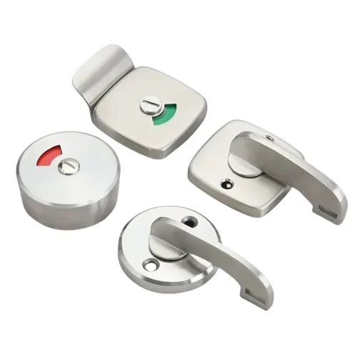 304stainlesssteel Public Toilet Indicating Partition Board Privacy Lock for Restroom Partition Indicator Lock for Toilet Stall