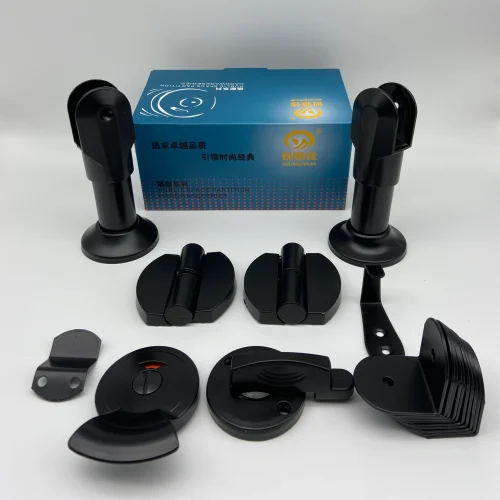 Black Bathroom Partition Fittings Public Bathroom Cubicle Fittings Washroom Partition Accessories Toilet Partition Hardware