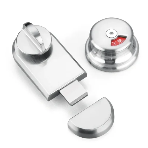High-Quality Public Toilet Partition Lock Alloy Lock  Heavy Zinc-Alloy Unmanned Latch Lock for Toilet Partition  Hardware
