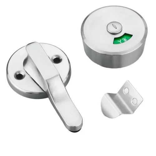 High-Quality Stainless Steel Toilet Partition Hardware Accessories Public Toilet Red Green Unmanned Indicator Lock Door Lock