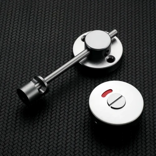 Rustproof Aluminum Alloy Public Toilet Partition Door Lock Pull Indicator Stainless Steel Bath for Apartment Hotel Bathroom Use