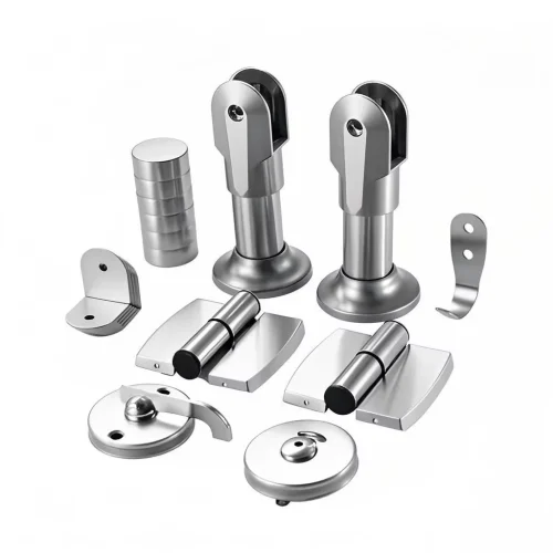 Stainless Steel Modern Toilet Partition Hardware Accessories for  Hotel Use Includes Bracket Handle Hinge Angle Code