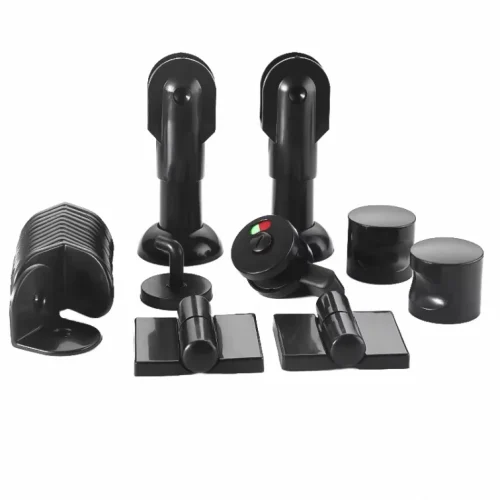 High-Quality Nylon Plastic Toilet Partition Accessory Kit Public Bathroom Support with Foot Hinge Indicator Lock Handle