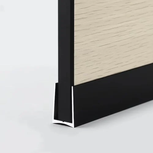 Aluminum Thickened Wall Strip 12mm U-Shaped Fixed Toilet Partition Hardware Accessories for Bathroom Edging Partition