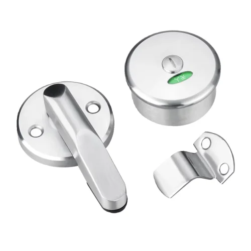 304 Stainless Steel Bathroom Partition Toilet Door Lock with Indication Public Toilet Partition Hardware Accessories