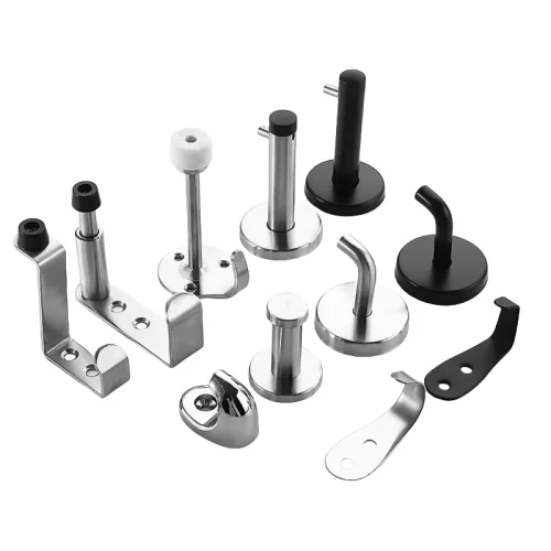 304 Stainless Steel Toilet Partition Wall Hook Thickened Solid Towel Hook Partition Hook for Bathroom Stalls