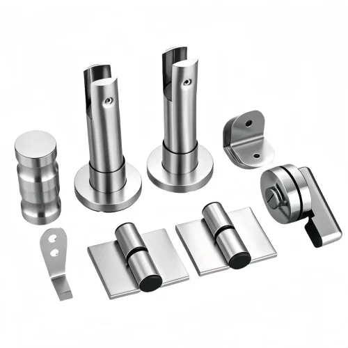 Commercial-Grade 304 Stainless Steel Toilet Partition Kit Strong and Reliable Hardware Set for High Traffic Restroom Cubicles