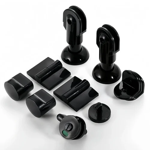 Nylon Plastic Toilet Partition Hardware Kit Public Bathroom Support with Foot Hinge Indicator Lock Handle