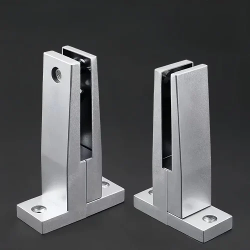 Aluminum Sandblasting Silver Support Feet Public Toilet Partition Hardware Accessories Toilet Partition Fixing Bracket Feet